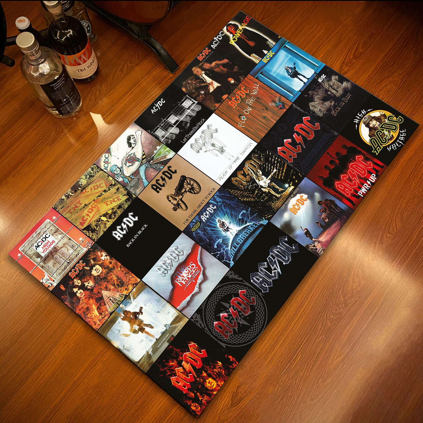 AC DC Rug Rock Band Album Cover Carpet Music Decor for Teenage Living Room Dorm Bedroom Soft Nonslip Washable Legendary Fan Mat