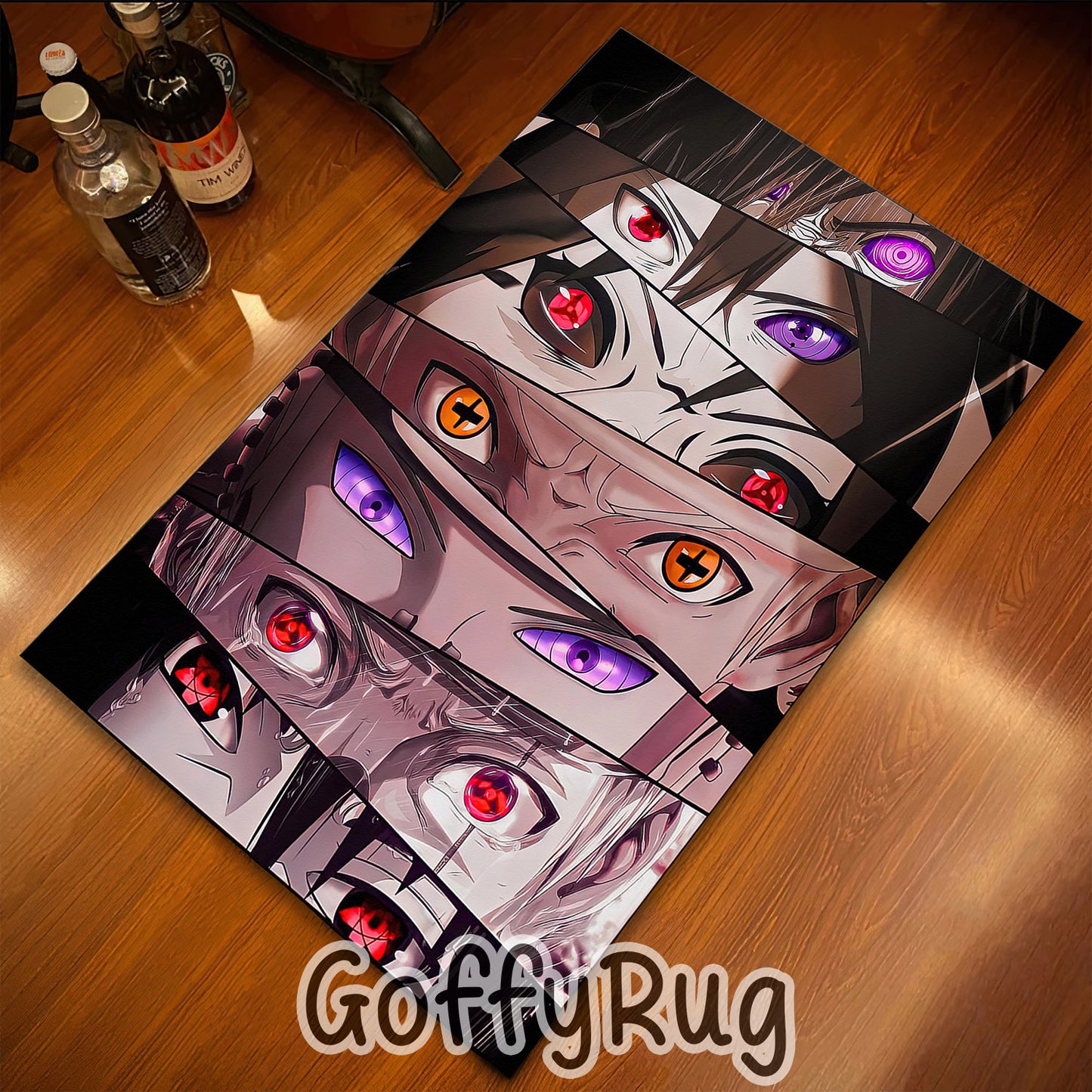 Anime Eyes Rug Character Fan Carpet for Teenage Room Bedroom Gamer Nonslip Washable Fan Mat Stylish Popular Cartoon Decor Fantastic Gift